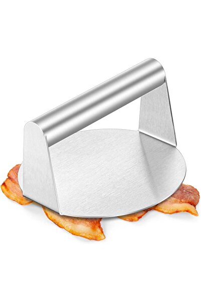 Saharaz مكبس برجر، شواية هرس 6 بوصات، وزن دائري من الفولاذ المقاوم للصدأ للهامبرجر لشريحة اللحم المشوية