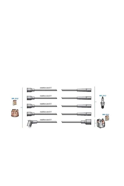 ReparAuto RENAULT R19 SPRİNG-DACIA 12 VAN Uyumlu Buji Kablosu Silikon