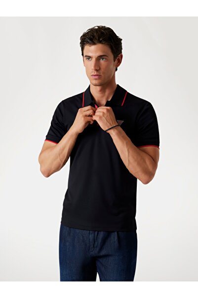 Guess Ανδρικό μπλουζάκι πόλο New Tech εφαρμοστό