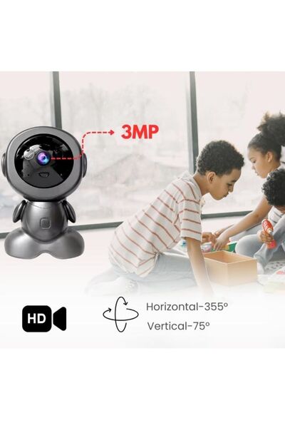 OEM WiFi Robot Camera 3MP Full HD, Infrared, Motion Detection, 2-Way Audio – 355° Panoramic