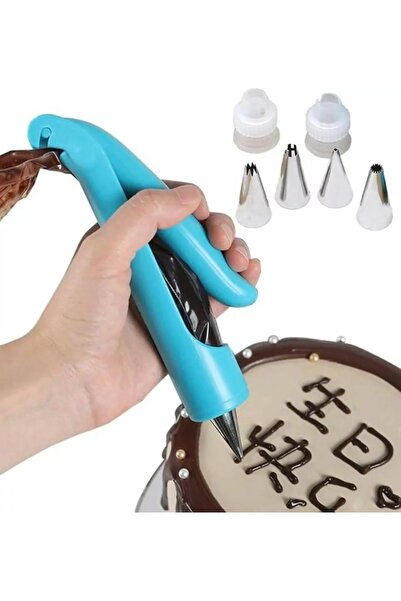 zola Cake and pastry decorating tool set, gun, 4 different heads, diameter 3.2 cm, 16 cm