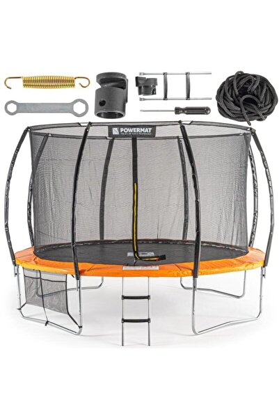 Powermat Trambulina de gradina 366 cm, cu plasa de protectie si scara,