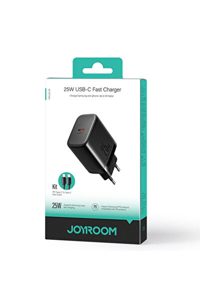 Joyroom Incarcator (JR-TCF11) Retea + Cablu Lightning, 25W, 1xUSB-C, PD, Black