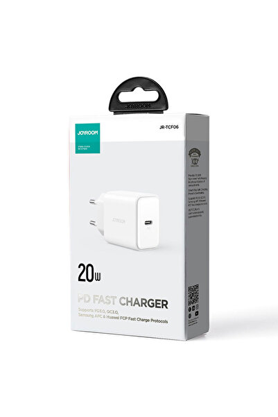 Joyroom Φορτιστής (JR-TCF06) Δικτύου, 20W, 1xUSB-C, PD, Λευκό