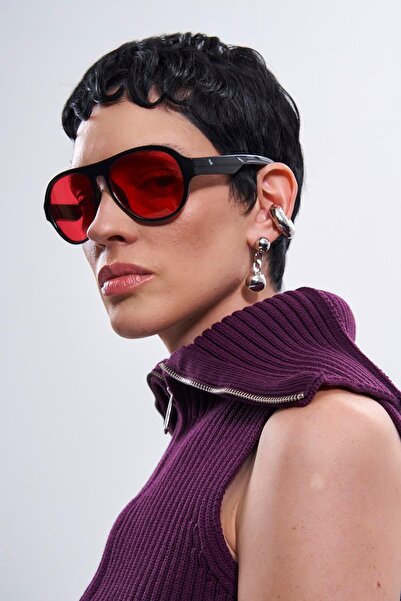 Bilge Karga Çardak Black Red Circusian Balance Glasses