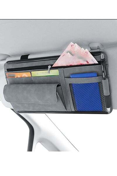 Arabest منظم جيب لتخزين ملحقات السيارة الداخلية، حقيبة شبكية متعددة الجيوب بس...