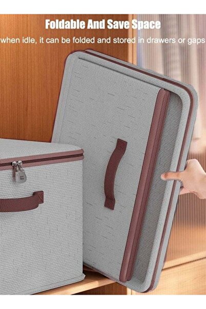 Generic Storage Bins, Collapsible Organizer Container,Handles,with Lids for Organizing Clothes, Blanket