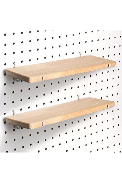Saharaz Solid Wood Pegboard Shelf, High Balance and No tilt, Pegboard Accesso...