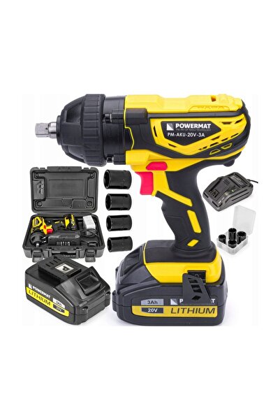 Powermat Pistol de impact, 450 Nm, acumulator 20V 3Ah,