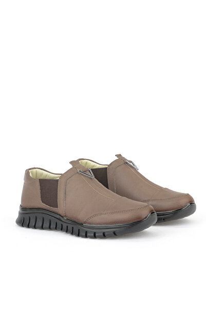 Ziya , Women's Genuine Leather Comfort Shoes 15355Z2888 Dark Mink