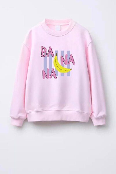 Monila سويت شيرت قطني من القماش المطبوع بـ 3 خيوط للفتيات