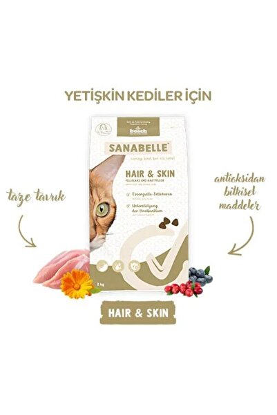 Sanabelle Hair Skin Sağlıklı Tüy Gelişimi İçin Yetişkin Kedi Maması 8 kg