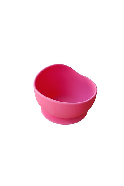 NO BRAND Silicone baby bowl and spoon set with suction cup - Pink, BPA free