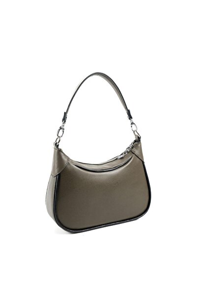 Silver Polo Silver & Polo Khaki - Black Sp1180 Women's Shoulder Bag