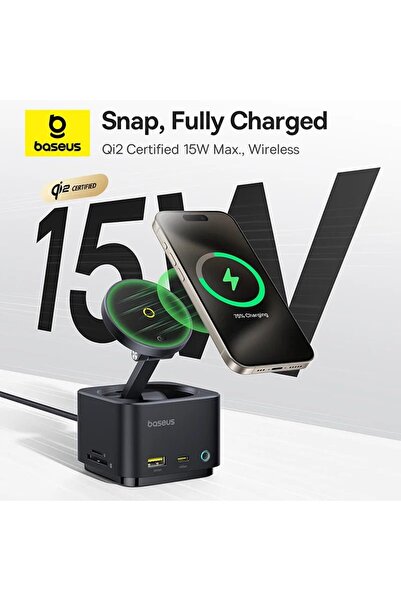 Baseus 15W Fast Magnetic Wireless Charger with PD HUB