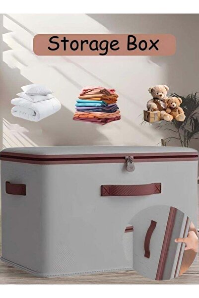 Generic Storage Bins, Collapsible Organizer Container,Handles,with Lids for Organizing Clothes, Blanket