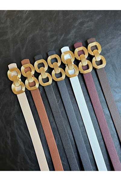 LİA KEMER حزام نسائي ذهبي اللون مكون من 7 حلقات متداخلة من نمط ناك، حزام للست...