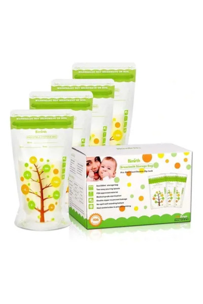 Arabest أكياس تخزين حليب الأم معقمة مسبقًا، سهلة الصب، جاهزة للاستخدام، أكياس محكمة الغلق بسحاب مزدوج