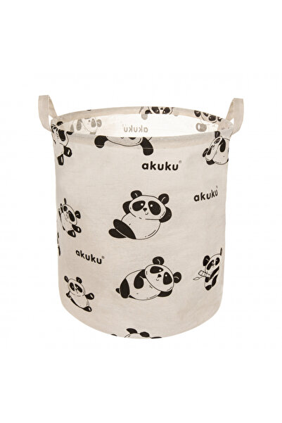 Akuku Cos pliabil textil Panda pentru jucarii/haine cu manere practice,interi...