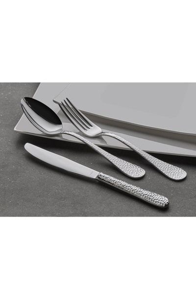 Narin Dövme Serisi - Sade - 18 Parça Çatal Kaşık Bıçak Takımı