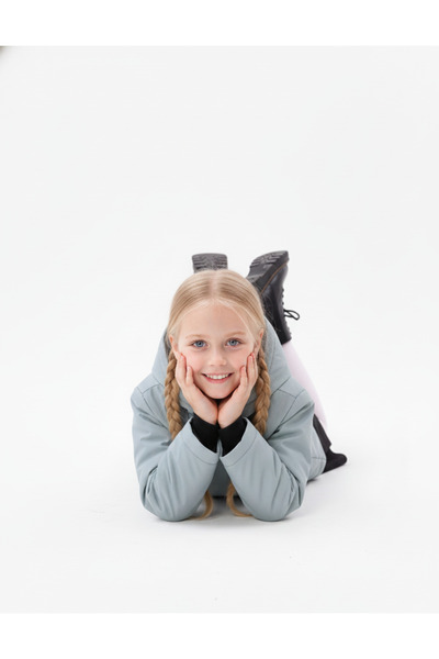 blayn jeans Palton și haină și parka de iarnă cu glugă pentru fete, verde men...