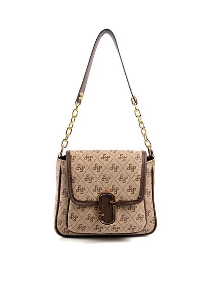 Silver Polo Koyu Bej - Kahve SP1147 Kadın Omuz Çantası