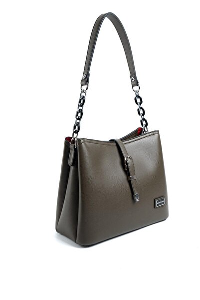 Silver Polo Silver & Polo Khaki Sp974 Women's Shoulder Bag