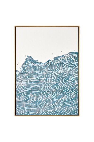 IKEA çerçeveli resim, çok renkli, 50x70 cm, Nazaré, meşe görünüm