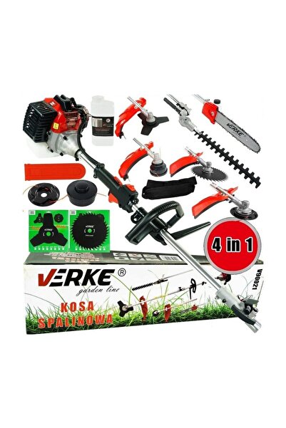 VERKE Motocoasa multifunctionala 4in1, fir, disc, cap drujba, cap gard viu,