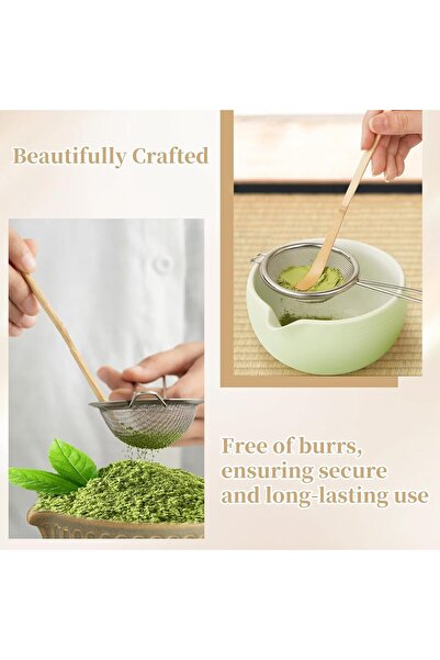 fulina 2 Pcs Brown Bamboo Matcha Scoop, Japanese Chashaku, for Tea Ceremony 18cm, Coffee, Tea and Espresso