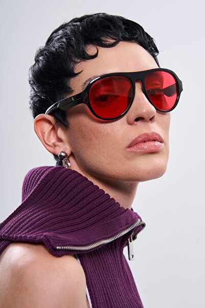 Bilge Karga Çardak Black Red Circusian Balance Glasses