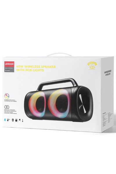 TelcoMag Joyroom (JR-MW02) » Boxa Portabila, BT 5.0, cu LED, 2400mAh, 2x20W, Negru