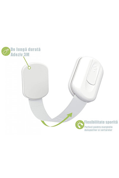 QuTek Set of 10 child safety locks, drawer locks, oven door, refrigerator, cabinet, adjustable in length