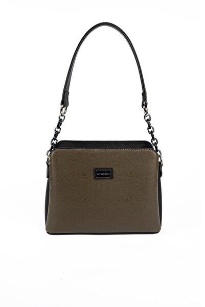 Silver Polo SP937 Дамска чанта за през рамо, обикновена, зелено-черна