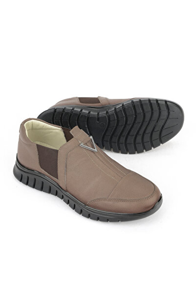 Ziya , Women's Genuine Leather Comfort Shoes 15355Z2888 Dark Mink