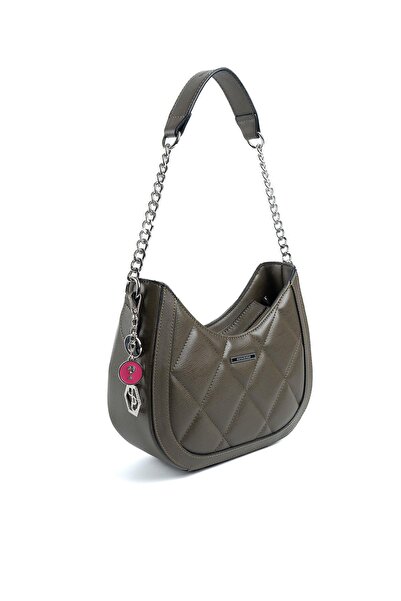 Silver Polo Silver & Polo Khaki Sp1168 Women's Shoulder Bag