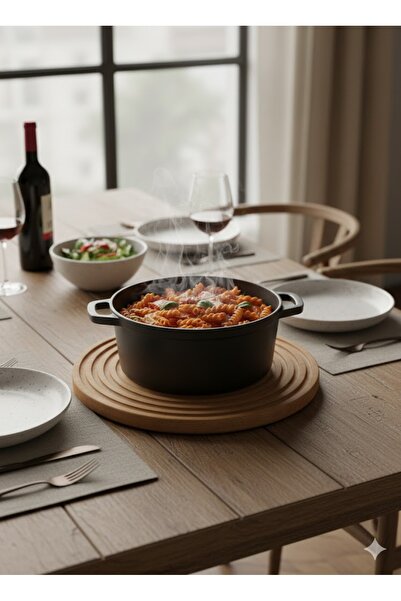 BAROTTİ Yuvarlak Akasya Nihale ve Çok Amaçlı Sunumluk