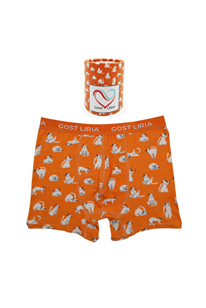 GOST LİRİA - Silver Cat Desenli Erkek Boxer