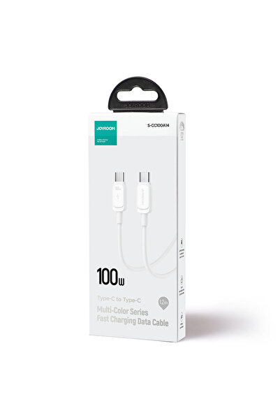 Joyroom Cablu Date si Incarcare (S-CC100A14), USB-C, PD100W, QC3.0, 1.2m, White