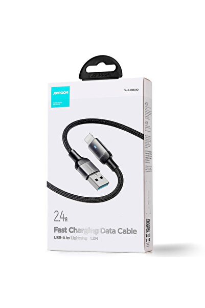 Joyroom Cablu Date si Incarcare (S-A10), USB la Lightning, 3A, Braided, 1.2m, BLACK