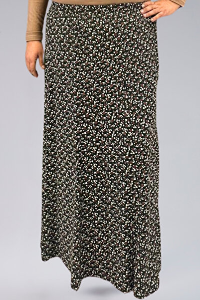 BNZ TEKSTİL Pieced Long Prayer Skirt, Viscose Crinkle 8 Piece Long Women's Skirt