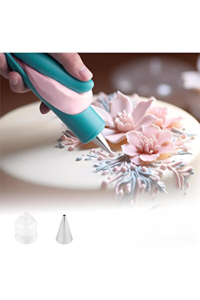 zola Cake and pastry decorating tool set, gun, 4 different heads, diameter 3.2 cm, 16 cm