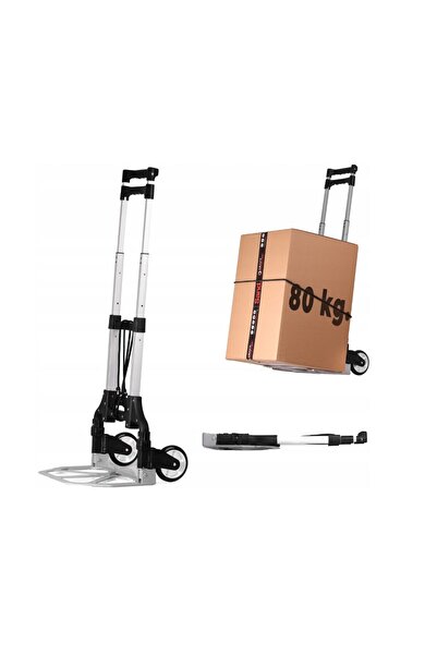 Kraft Carucior pliabil, reglabil cu roti pentru transport, 40 x 40 x 100 cm, ...