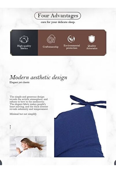 Generic Seat Cushion with Ties 40*40cm Chair Pad Square Chair Seat Pad Solid Thicken Tufted Cushion Pad