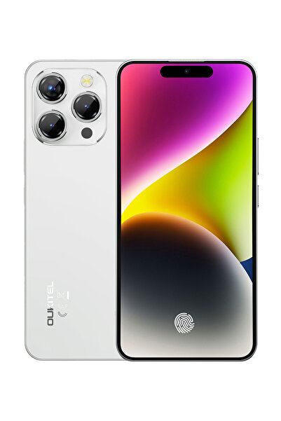 oukitel P1 White, 4G, 6.7-inch AMOLED 120HZ, 256GB, 5150mAh, NFC, Android 15, 8.2mm Ultra-thin Smartphone