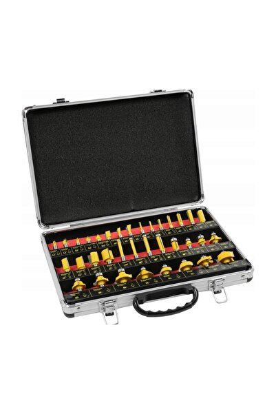 Notig Tools Set 35 de freze pentru lemn , in cutie de aluminiu, compatibile cu freza electrica Oberfreza cu prin