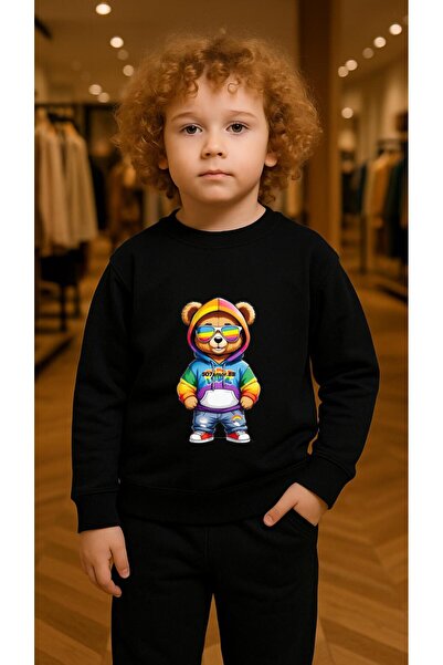 playwear Παιδικό Σετ Φούτερ COLORFUL BEAR με στάμπα για κορίτσια και αγόρια, ...