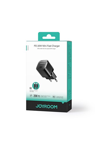 Joyroom Incarcator (JR-TCF02) Retea + Cablu USB-C, 20W, 1xUSB-C, PD, Compact,...