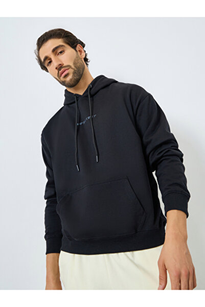 Styli هودي من الصوف قصة مريحة Eco Earth مع جيب الكنغر