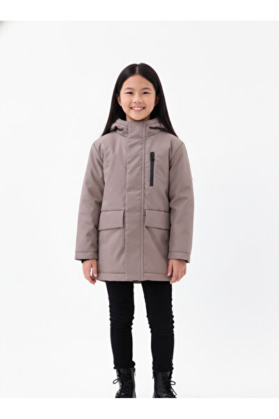 blayn jeans Palton și haină și parka de iarnă cu glugă pentru fete, cu blană ...